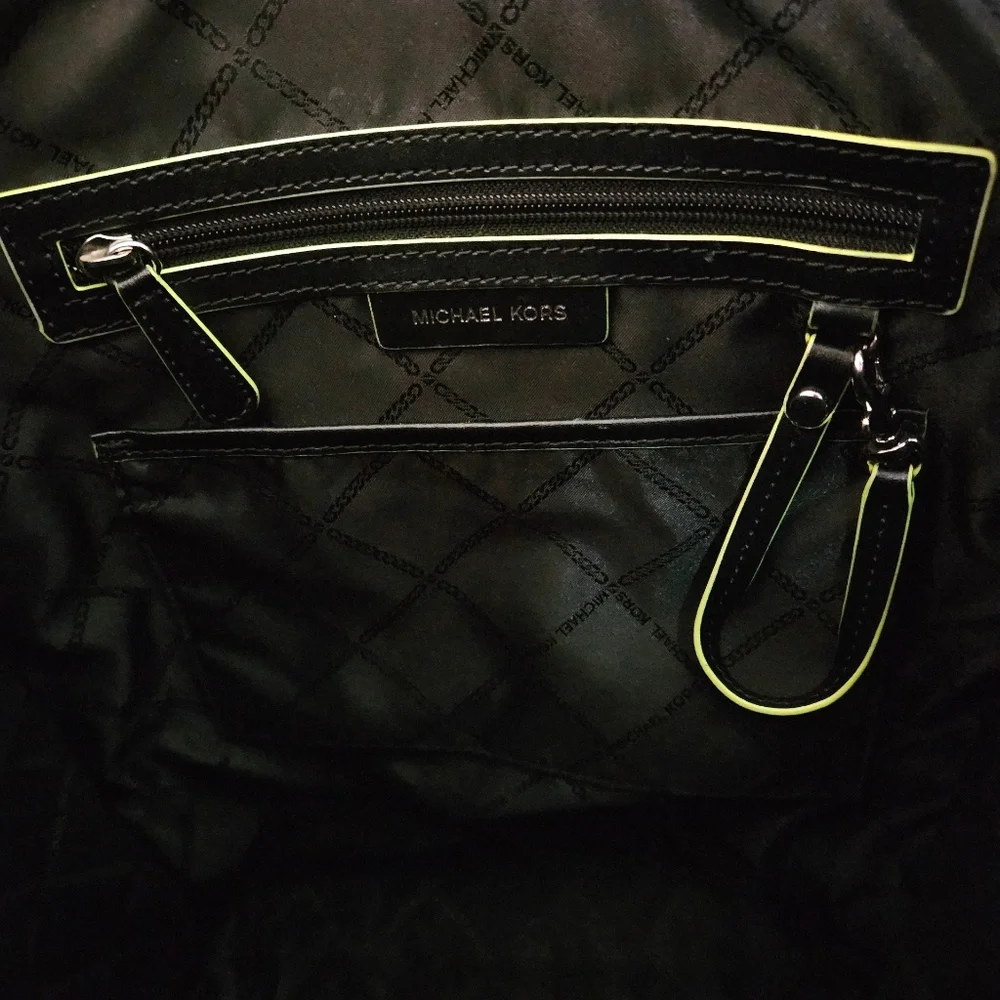 Michael Kors | Bay Large Woven Canvas Tote Bag | Shoulder Bag | Neon | Womens - Picture 11 of 12